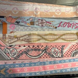 Multicolor twilly set